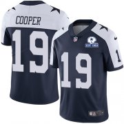 Wholesale Cheap Nike Cowboys #19 Amari Cooper Navy Blue Thanksgiving Men's Stitched With Established In 1960 Patch NFL Vapor Untouchable Limited Throwback Jersey
