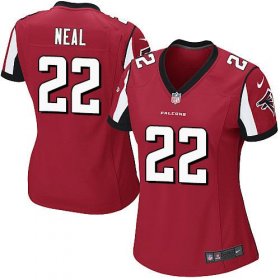 Wholesale Cheap Nike Falcons #22 Keanu Neal Red Team Color Women\'s Stitched NFL Elite Jersey