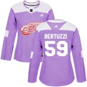 Wholesale Cheap Adidas Red Wings #59 Tyler Bertuzzi Purple Authentic Fights Cancer Women's Stitched NHL Jersey