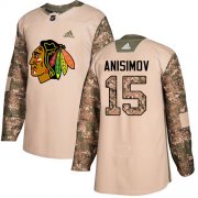 Wholesale Cheap Adidas Blackhawks #15 Artem Anisimov Camo Authentic 2017 Veterans Day Stitched NHL Jersey