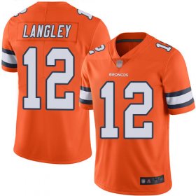 Wholesale Cheap Nike Broncos #12 Brendan Langley Orange Men\'s Stitched NFL Limited Rush Jersey