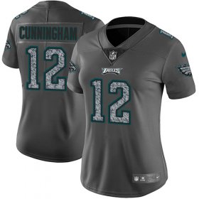 Wholesale Cheap Nike Eagles #12 Randall Cunningham Gray Static Women\'s Stitched NFL Vapor Untouchable Limited Jersey