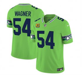 Wholesale Cheap Men\'s Seattle Seahawks #54 Bobby Wagner 2023 F.U.S.E. With 4-Star C Patch Green Limited Football Stitched Jersey