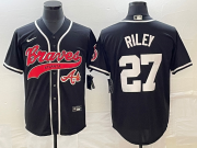 Wholesale Cheap Men's Atlanta Braves #27 Austin Riley Black Cool Base Stitched Baseball Jersey