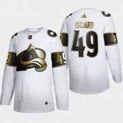 Wholesale Cheap Colorado Avalanche #49 Samuel Girard Men's Adidas White Golden Edition Limited Stitched NHL Jersey