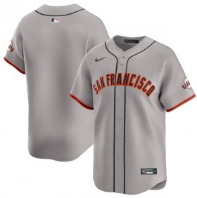 Cheap Men\'s San Francisco Giants Blank Gray Away Limited Stitched Baseball Jersey