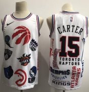 Wholesale Cheap Raptors #15 Vince Carter White Basketball Swingman Jointly Team Jersey