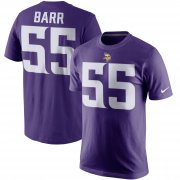 Wholesale Cheap Minnesota Vikings #55 Anthony Barr Nike Player Pride Name & Number T-Shirt Purple