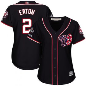 Wholesale Cheap Nationals #2 Adam Eaton Navy Blue Alternate 2019 World Series Champions Women\'s Stitched MLB Jersey