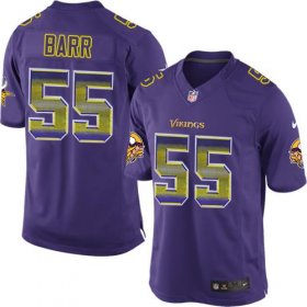 Wholesale Cheap Nike Vikings #55 Anthony Barr Purple Team Color Men\'s Stitched NFL Limited Strobe Jersey
