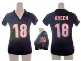Wholesale Cheap Nike Bengals #18 A.J. Green Black Team Color Draft Him Name & Number Top Women\'s Stitched NFL Elite Jersey