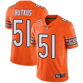 Wholesale Cheap Nike Bears #51 Dick Butkus Orange Men\'s Stitched NFL Limited Rush Jersey