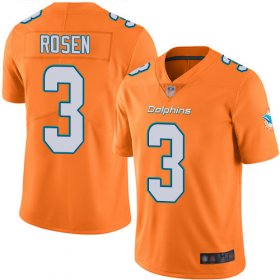 Wholesale Cheap Nike Dolphins #3 Josh Rosen Orange Men\'s Stitched NFL Limited Rush Jersey