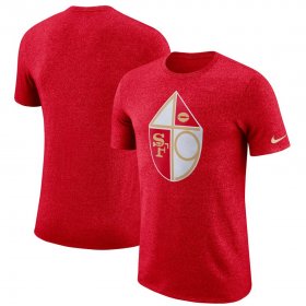 Wholesale Cheap San Francisco 49ers Nike Marled Historic Logo Performance T-Shirt Heathered Red