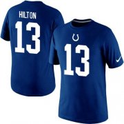 Wholesale Cheap Nike Indianapolis Colts #13 TY Hilton Pride Name & Number NFL T-Shirt Blue