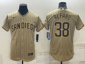 Wholesale Cheap Men\'s San Diego Padres #38 Jorge Alfaro Grey Stitched MLB Flex Base Nike Jersey