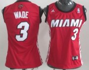 Wholesale Cheap Miami Heat #3 Dwyane Wade Red Womens Jersey