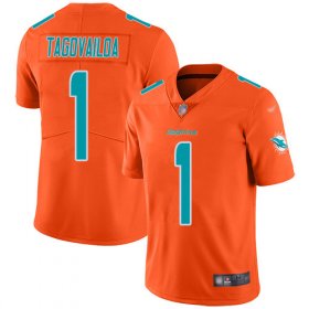 Wholesale Cheap Nike Dolphins #1 Tua Tagovailoa Orange Men\'s Stitched NFL Limited Inverted Legend Jersey