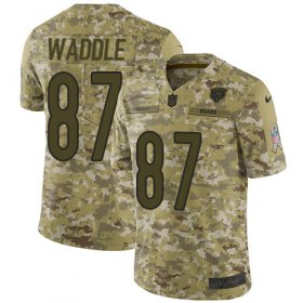 Wholesale Cheap Nike Bears #87 Tom Waddle Camo Men\'s Stitched NFL Limited 2018 Salute To Service Jersey