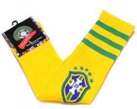 Wholesale Cheap Brazil Soccer Football Sock Yellow