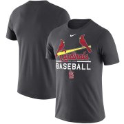 Wholesale Cheap St. Louis Cardinals Nike Practice Performance T-Shirt Anthracite