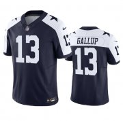 Wholesale Cheap Men's Dallas Cowboys #13 Michael Gallup Navy 2023 F.U.S.E. Vapor Limited Stitched Football Jersey