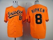 Wholesale Cheap Mitchell And Ness 1989 Orioles #8 Cal Ripken Orange Throwback Stitched MLB Jersey