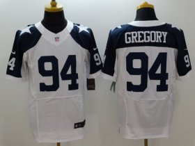 Wholesale Cheap Nike Cowboys #94 Randy Gregory White Thanksgiving Throwback Men\'s Stitched NFL Elite Jersey