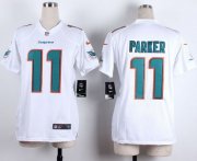 Wholesale Cheap Nike Dolphins #11 DeVante Parker White Women's Stitched NFL New Elite Jersey