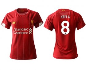 Wholesale Cheap Women\'s Liverpool #8 Keita Red Home Soccer Club Jersey