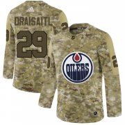 Wholesale Cheap Adidas Oilers #29 Leon Draisaitl Camo Authentic Stitched NHL Jersey