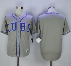 Wholesale Cheap Cubs Blank Grey Alternate Road New Cool Base Stitched MLB Jersey
