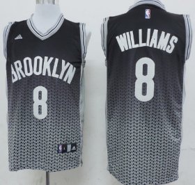 Wholesale Cheap Brooklyn Nets #8 Deron Williams Black/White Resonate Fashion Jersey