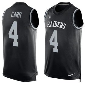 Wholesale Cheap Nike Raiders #4 Derek Carr Black Team Color Men\'s Stitched NFL Limited Tank Top Jersey