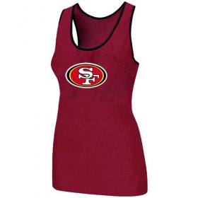 Wholesale Cheap Women\'s Nike San Francisco 49ers Big Logo Tri-Blend Racerback Stretch Tank Top Red