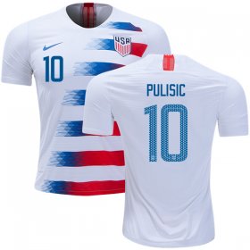 Wholesale Cheap USA #10 Pulisic Home Kid Soccer Country Jersey