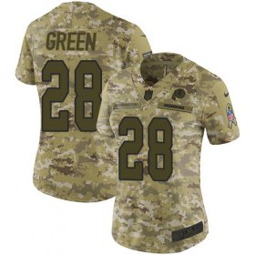 Wholesale Cheap Nike Redskins #28 Darrell Green Camo Women\'s Stitched NFL Limited 2018 Salute to Service Jersey