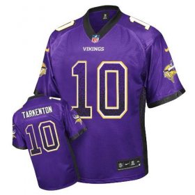 Wholesale Cheap Nike Vikings #10 Fran Tarkenton Purple Team Color Men\'s Stitched NFL Elite Drift Fashion Jersey