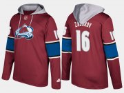 Wholesale Cheap Avalanche #16 Nikita Zadorov Burgundy Name And Number Hoodie