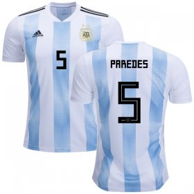 Wholesale Cheap Argentina #5 Paredes Home Kid Soccer Country Jersey