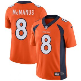 Wholesale Cheap Nike Broncos #8 Brandon McManus Orange Team Color Men\'s Stitched NFL Vapor Untouchable Limited Jersey