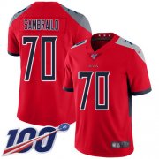 Wholesale Cheap Nike Titans #70 Ty Sambrailo Red Men's Stitched NFL Limited Inverted Legend 100th Season Jersey