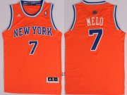 Wholesale Cheap New York Knicks #7 Melo Nickname Orange Swingman Jersey