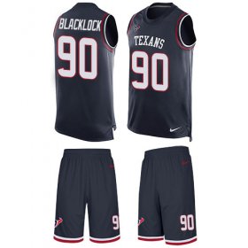 Wholesale Cheap Nike Texans #90 Ross Blacklock Navy Blue Team Color Men\'s Stitched NFL Limited Tank Top Suit Jersey
