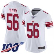 Wholesale Cheap Nike Giants #56 Lawrence Taylor White Women's Stitched NFL 100th Season Vapor Limited Jersey