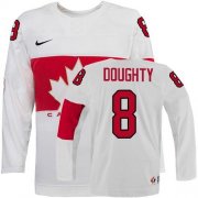 Wholesale Cheap Olympic 2014 CA. #8 Drew Doughty White Stitched NHL Jersey