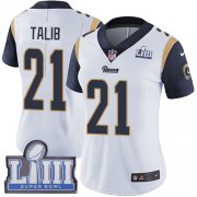 Wholesale Cheap Nike Rams #21 Aqib Talib White Super Bowl LIII Bound Women's Stitched NFL Vapor Untouchable Limited Jersey