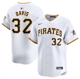 Cheap Men\'s Pittsburgh Pirates #32 Henry Davis White Home Limited Baseball Stitched Jersey