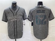 Cheap Men's Philadelphia Eagles #62 Jason Kelce Gray Cool Base Baseball Stitched Jersey