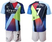 Wholesale Cheap Manchester City #7 Sterling Nike Cooperation 6th Anniversary Celebration Soccer Club Jersey